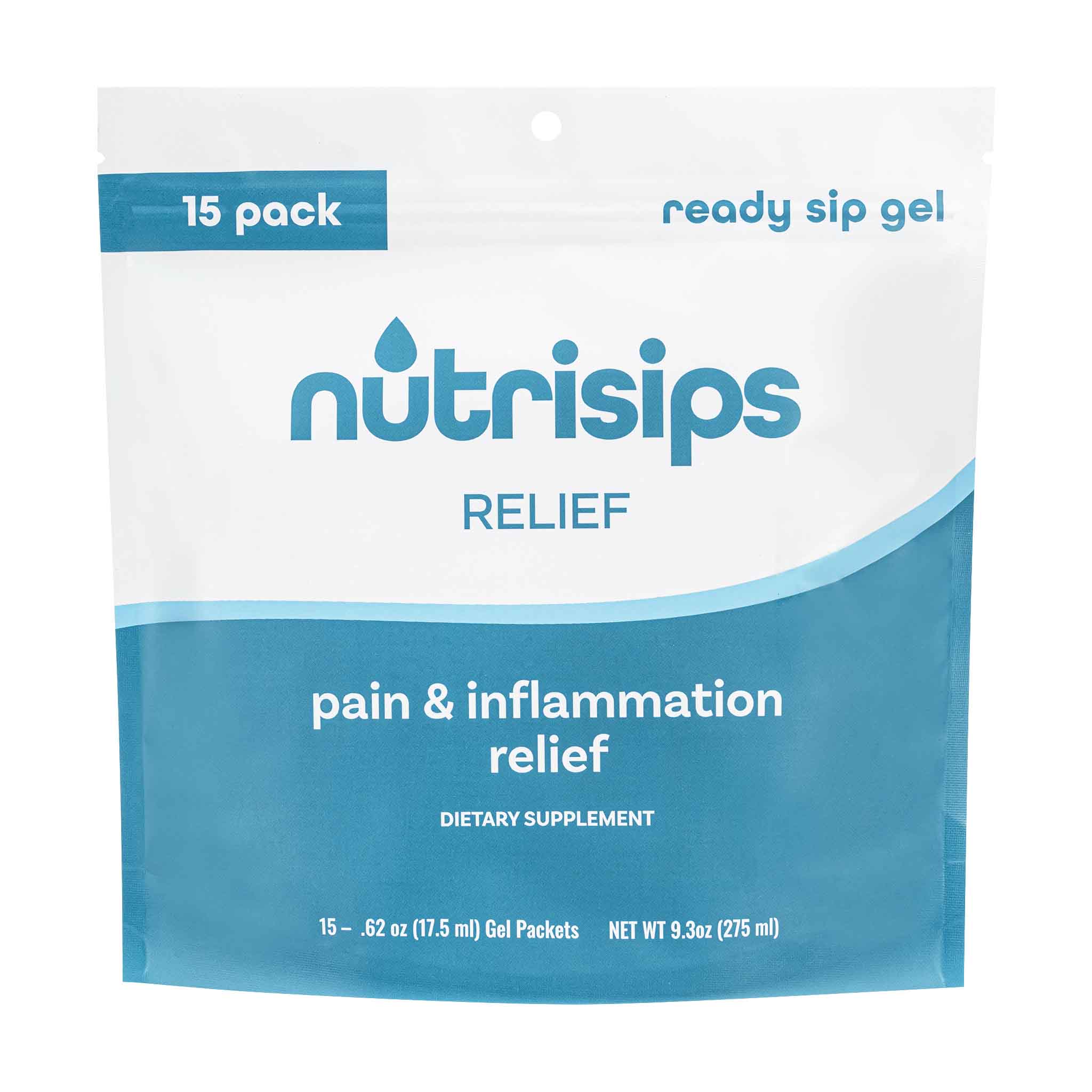 Nutrisips Relief Ready to Sip Gel - 15 Count bag