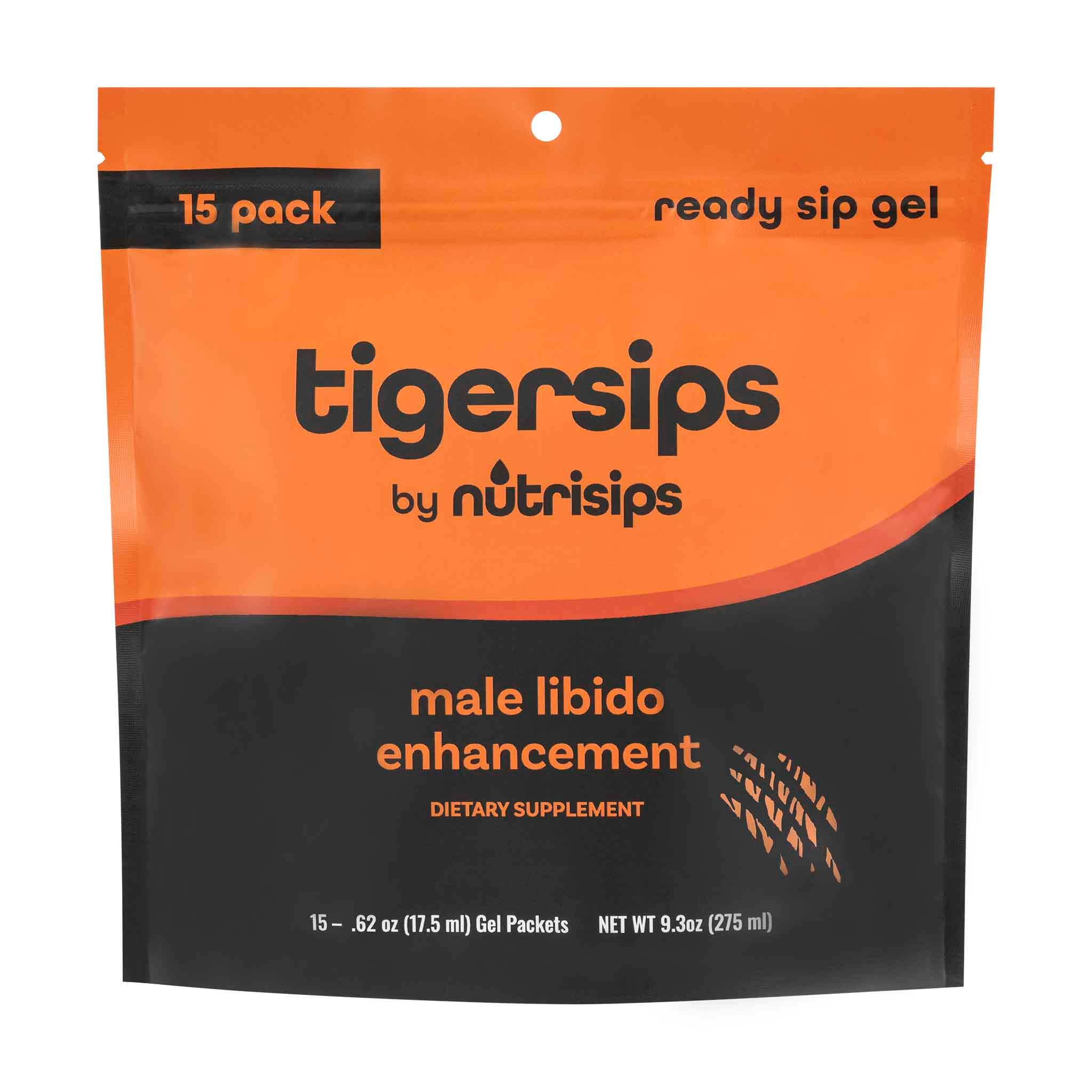 Nutrisips Tigersips Ready to Sip Gel 15 Count